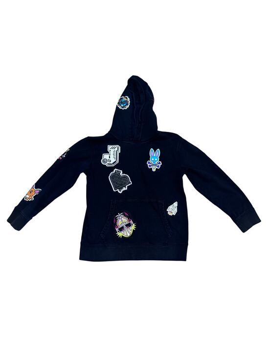 Psycho Bunny Other - Psycho Bunny Boys L Black Patch Graphic Hoodie Cotton Streetwear